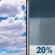 Sunday: Mostly Cloudy then Isolated Rain Showers