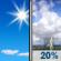 Monday: Sunny then Slight Chance Showers And Thunderstorms